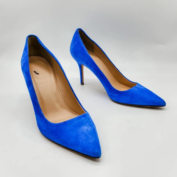 J. Crew | Shoes | J Crew Elsie Blue Suede Pumps Point Toe Heels Dress Shoes  7 | Poshmark